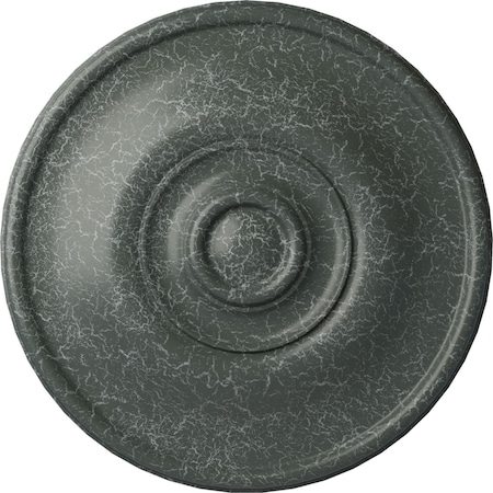 Ekena Millwork Jefferson Ceiling Medallion (Fits Canopies up to 2 7/8"), 11 3/4"OD x 3/8"P, Athenian Green Crackle CM12JEAGC